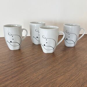 TABLETOPS GALLERY PESCARA PORCELAIN MUGS SET OF 4